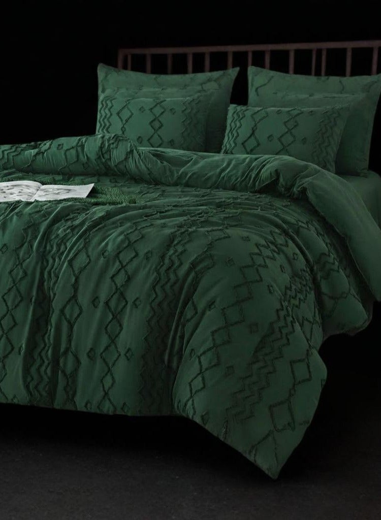 هوم توبيا طقم مفارش سرير كينج 6 قطع من Hometopia – لحاف مبطن ناعم 230×260 سم مع ملاءة مطاطية عميقة 200×200+30 سم و4 أكياس وسائد 50×75 سم – قماش مايكروفايبر مضاد للحساسية، قابل للغسل، تصميم بارز أنيق – طقم سرير فاخر لجميع الفصول مناسب للمنازل والفنادق - Image 1